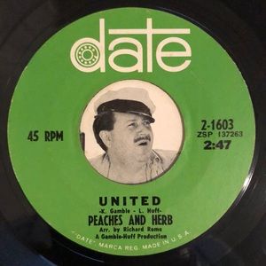 Peaches And Herb Thank You Vinyl 45 Record '68